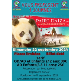 SORTIE FAMILLE AU PARC ANIMALIER PAIRI DAIZA