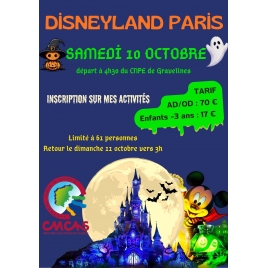 2026 CMCAS DISNEYLAND PARIS HALLOWEEN