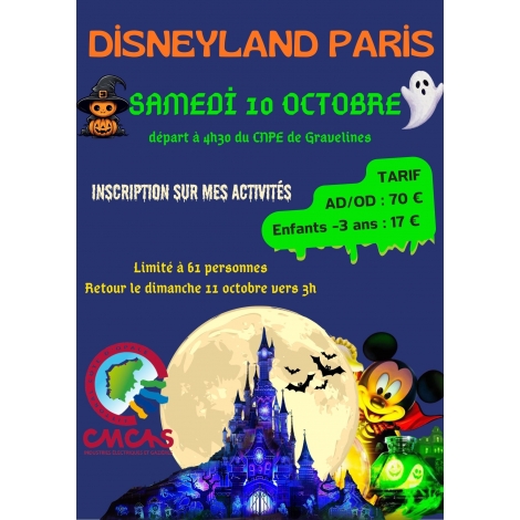 2026 CMCAS DISNEYLAND PARIS HALLOWEEN