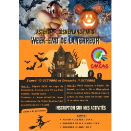 2026 CMCAS WEEK-END DISNEYLAND PARIS ET ASTERIX HALLOWEEN
