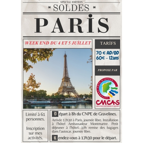 2026 CMCAS WEEK END PARIS